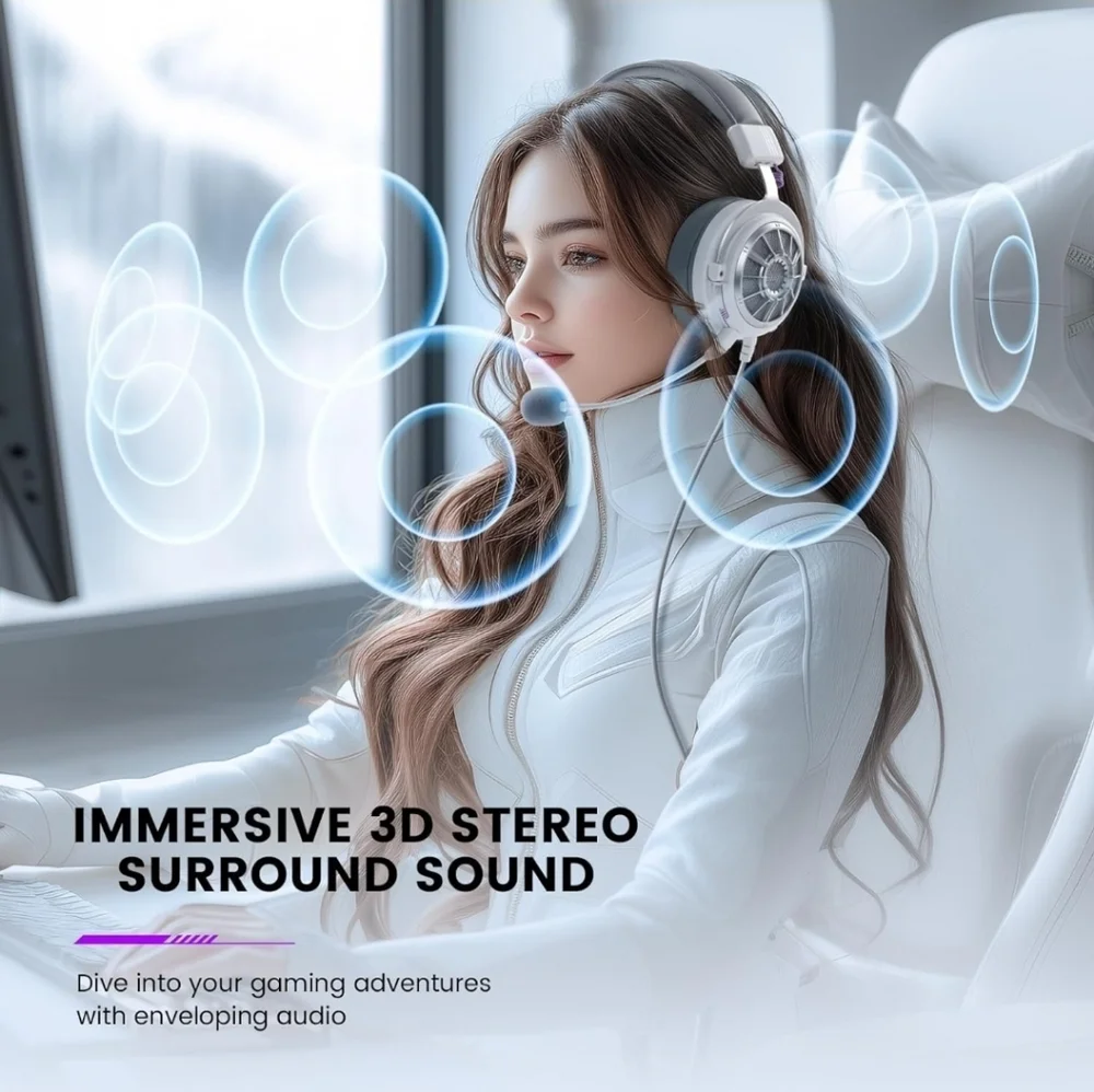 EKSA StarEngine S PC Gaming Headset-Stereo Surround Sound for PS4 PS5 Xbox One X